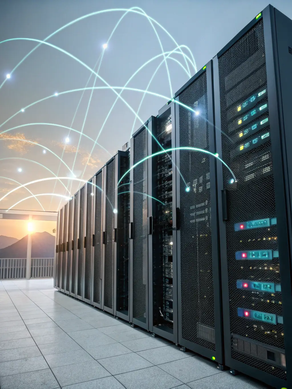 A visual representation of a data backup and recovery process, showing data being securely stored and quickly restored in case of a disaster.